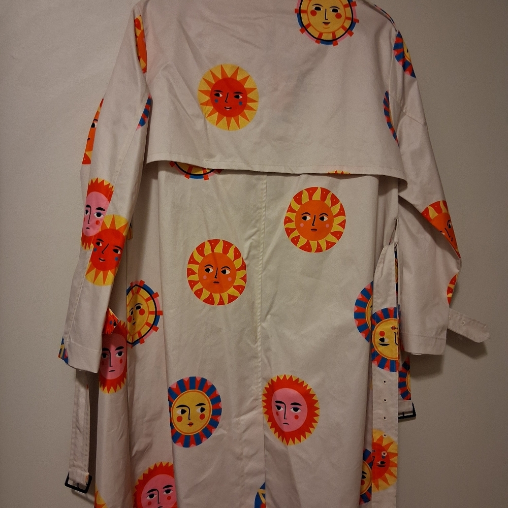 PEPALOVES Sunshine Print Trenchcoat Medium w/tag - Picture 8 of 9